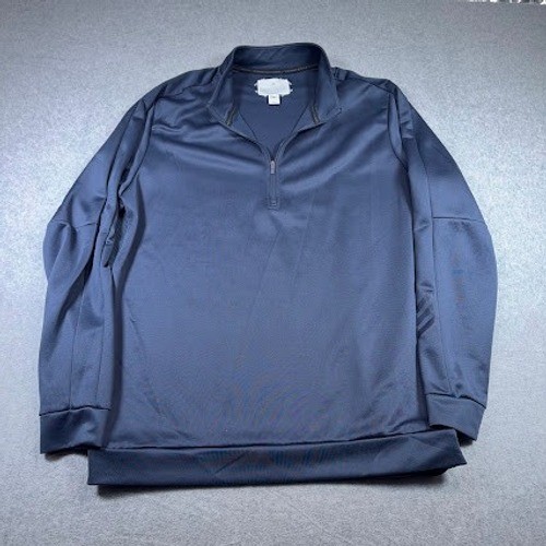 Adidas Adicross 1/4 Zip Long Sleeve Pullover Jacket Mens XL Navy Blue Athletic gallery