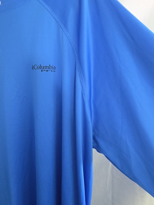 Columbia PFG Omni Shade Long Sleeve Fishing Shirt Blue Men's 2XL Performance gallery