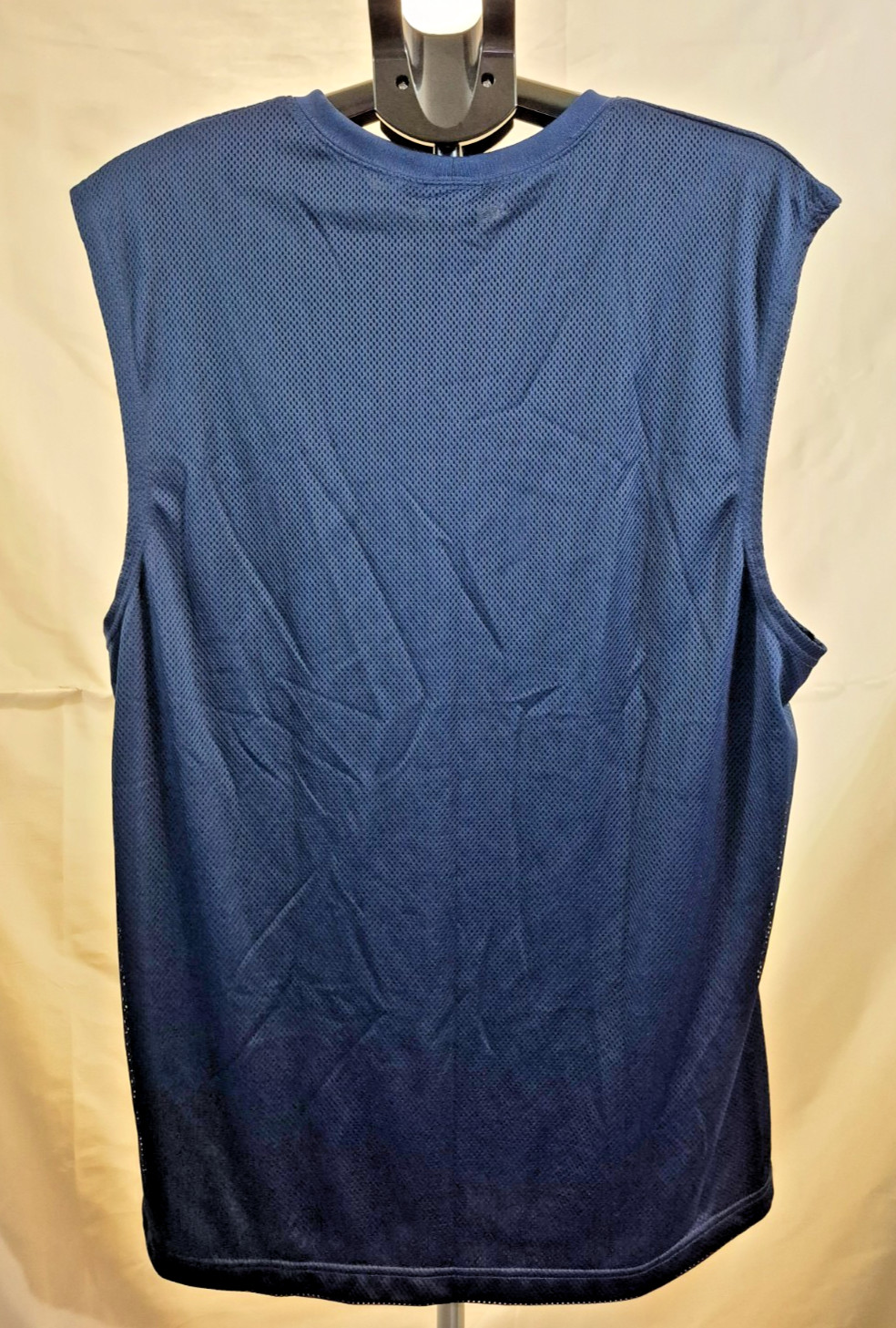 Nike Men XL Y2K Vintage Spell Out Sleeveless Mesh Tank Top Blue Basketball gallery