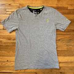 Roger Federer Nike Tennis Gray Regular Fit Short Sleeve T-Shirt Men’s Size M