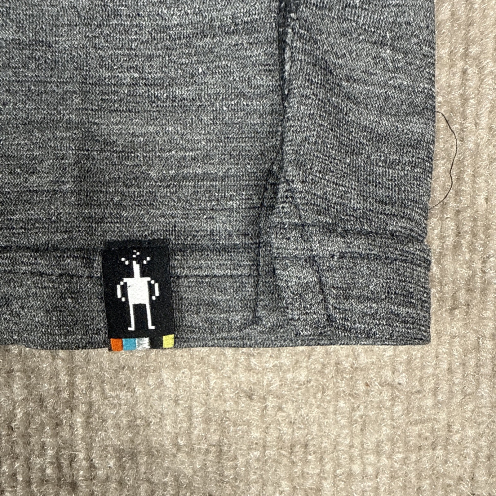 Smartwool Merino Wool Blend Athletic Polo Heather Gray Mens L gallery