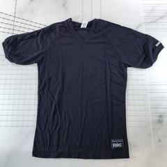 Vintage Bike Athletic Shirt Mens Medium Navy Blue Mesh V Neck Raglan Training