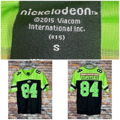 Teenage Mutant Ninja Turtles #84 Football Jersey Black Green Small 2015