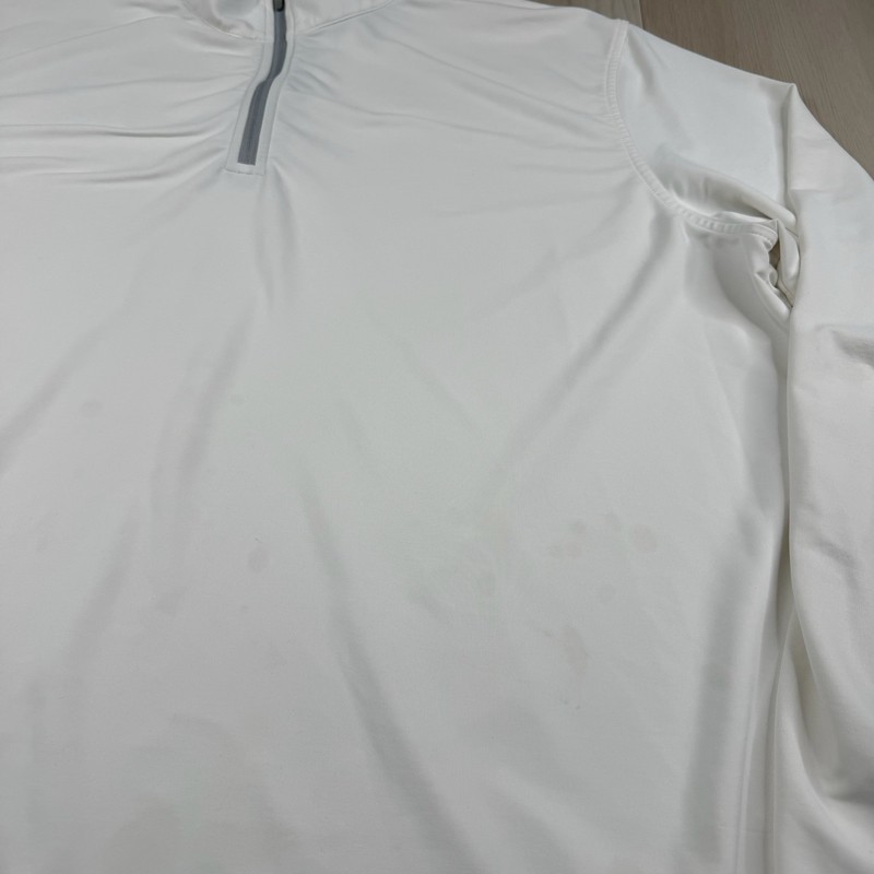 PETER MILLAR Perth Melange 1/4 zip White golf Mens XXL pullover mock performance gallery