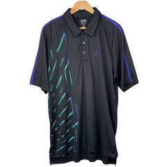 Adidas Golf Polo Shirt Mens Climacool Silverado Logo XL Black Active Performance