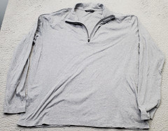 Banana Republic 1/4 Zip Pullover Mens XL Gray Performance Long Sleeve Stretch