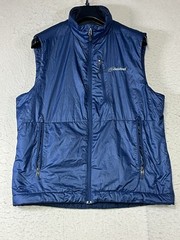 Vtg CLOUDVEIL PRIMALOFT VEST Full Zip Zip Pockets Blue Size Large See Pics Logo