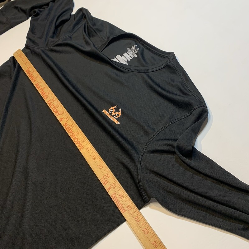 Realtree Men's Long Sleeve Black/Orange (XL) Base Layer Hunting Hiking Fishing gallery