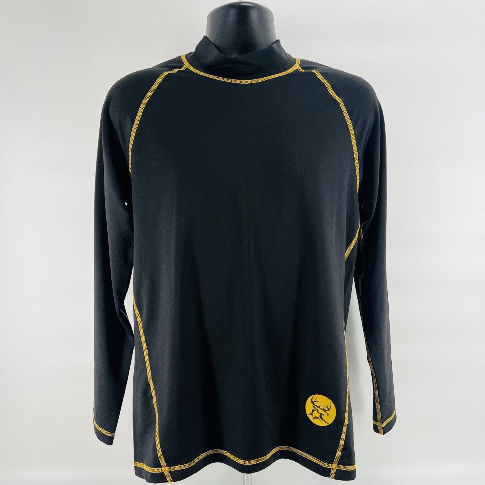 Bushmaster Top Mens L Black Long Sleeve Pullover Outdoor Hunting Cold Base Layer gallery