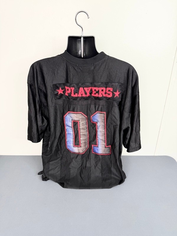 Vtg Playerz 69 Hip Hop Streetwear Football Jersey Size 2XL Black gallery
