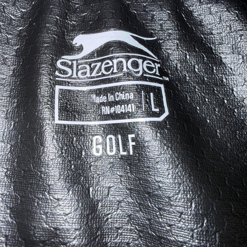 Slazenger Golf Pullover Mens Large Gray Black 1/4 Zip Mock Neck Long Sleeve gallery