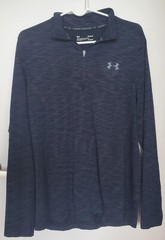 Under Armour Men’s Seamless Half Zip Workout Long Sleeve Black Large