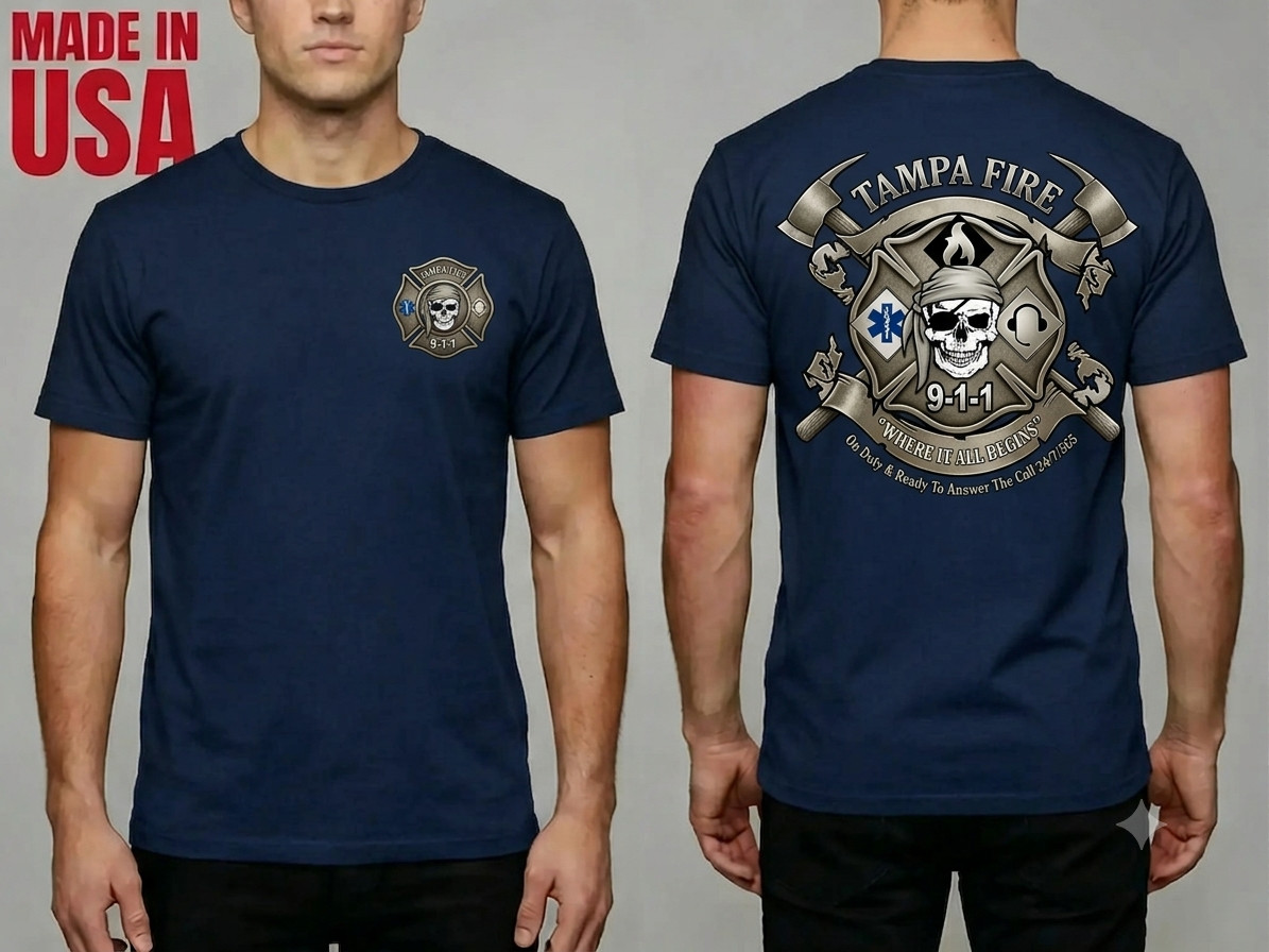 NEW Tampa Fire Rescue Signal Division Shirt v2 - Navy SHIRT S-2XL MADE IN USA gallery