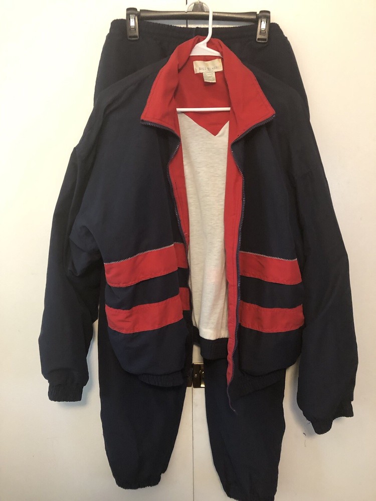 bill blass windbreaker Size Large Navy/red With Matching Pants
