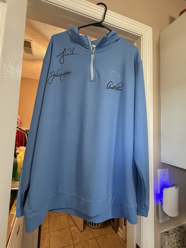 Autographed by T. Woods, J. Nickolson, and Arnold Palmer Peter Millar Men’s 2XL gallery