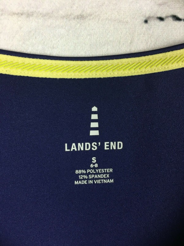 Lands' End Athletic Shirt Small Men's Blue Stretchy Long Sleeve (EAJ) gallery