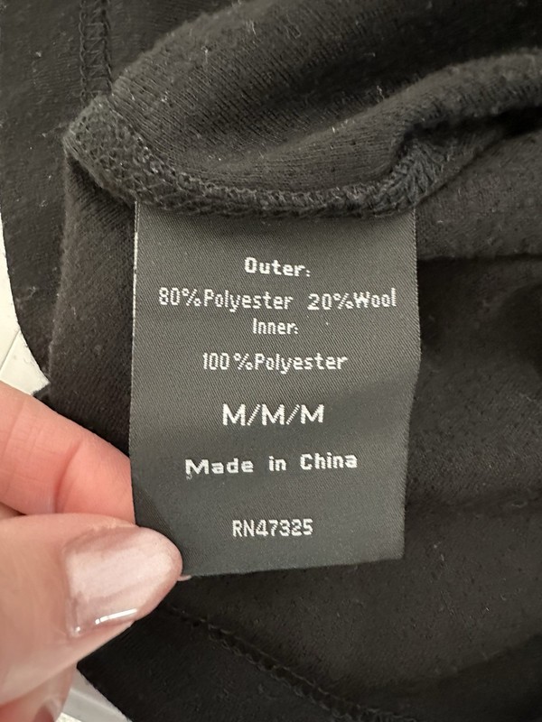 Omni Wool Shirt Mens Medium Black Long Sleeve Base Layer Thermal Top Crewneck gallery