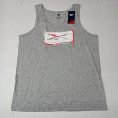 Reebok Tank Top Men’s L Large Gray Training GS Vector Tank T-Shirt Cotton Blend