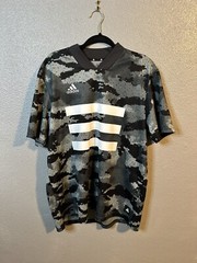 Adidas Tango Gray Black White Digital Camo Soccer Jersey Adult Size Medium Men’s