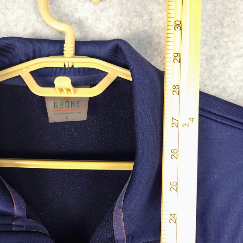 Rhone Quarter Zip Pullover Athletic Training Layering Top Navy Blue L gallery