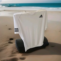 Adidas Men AEROREADY Designed to Move Feel Ready Sport White XL Logo Black