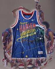 VTG 90’s EUC Harlem Globetrotters Jersey Sz. XL Blue Basketball Authentic Reebok