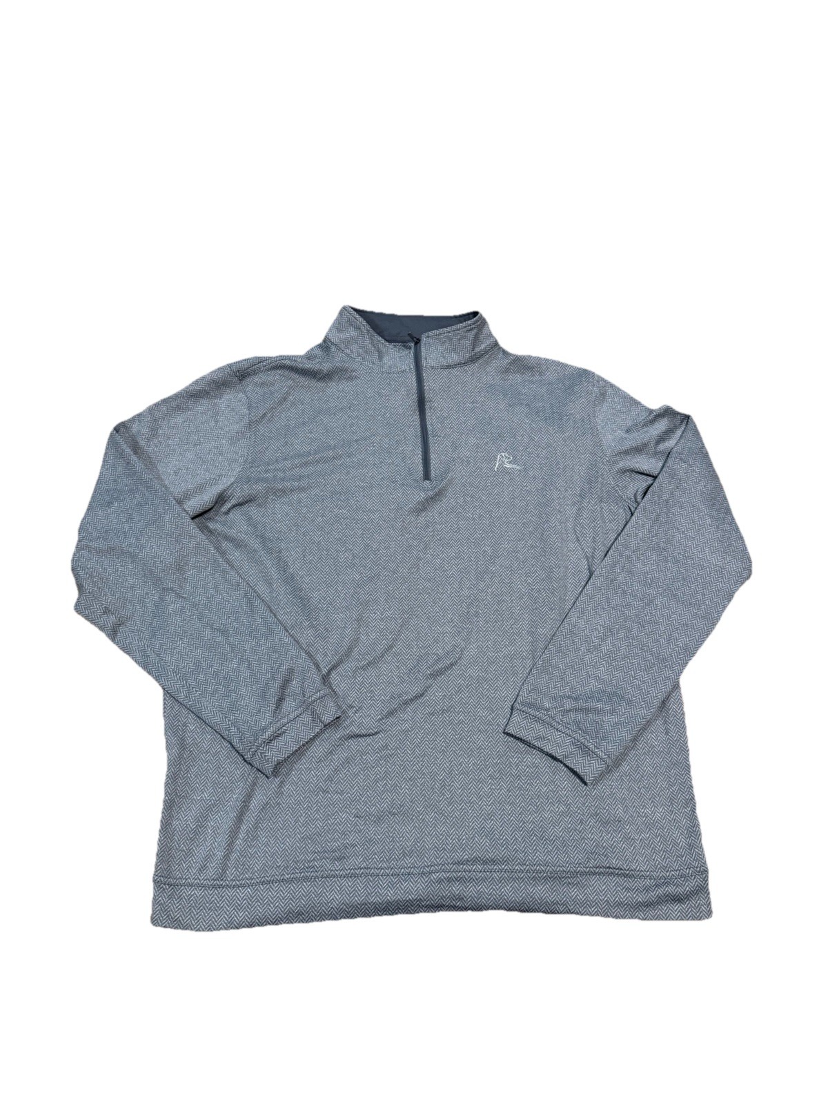 Rhoback Mens Large Gray Long Sleeve Quarter Zip Pullover gallery