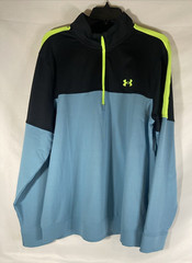 Under Armour Golf Storm 1/4 Zip Pullover Size L Blue and Green