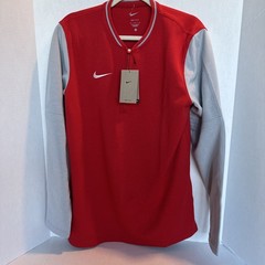 NIKE Football Coaches 1/4 Zip Pullover Red Gray Men’s Sz M FJ9549-631 NWT $85