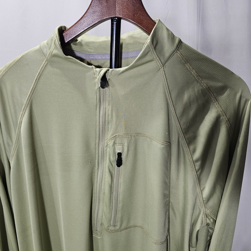 Cabela's Guidewear 1/2 Zip Pullover Xl Men's Lime Green Wicking Logo Outdoor gallery