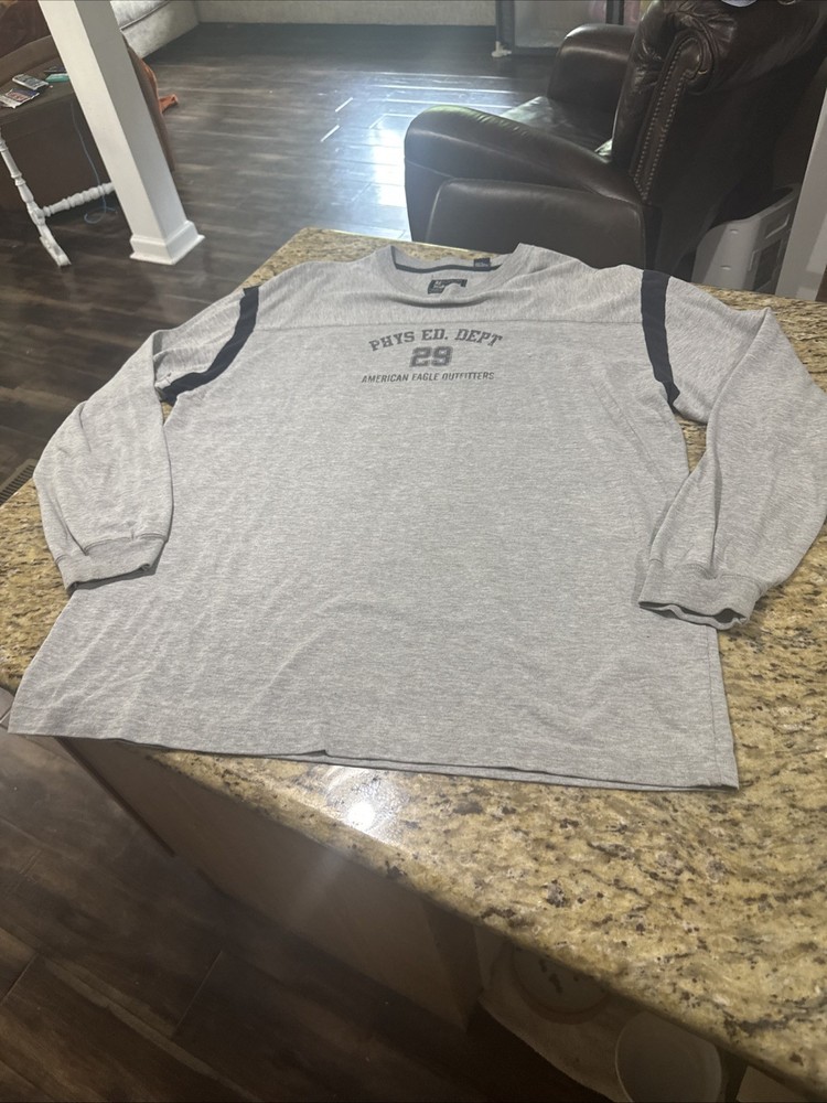 AE Performance heavy weight long sleeve shirt 2XL Grey Excellent Condition Cpix