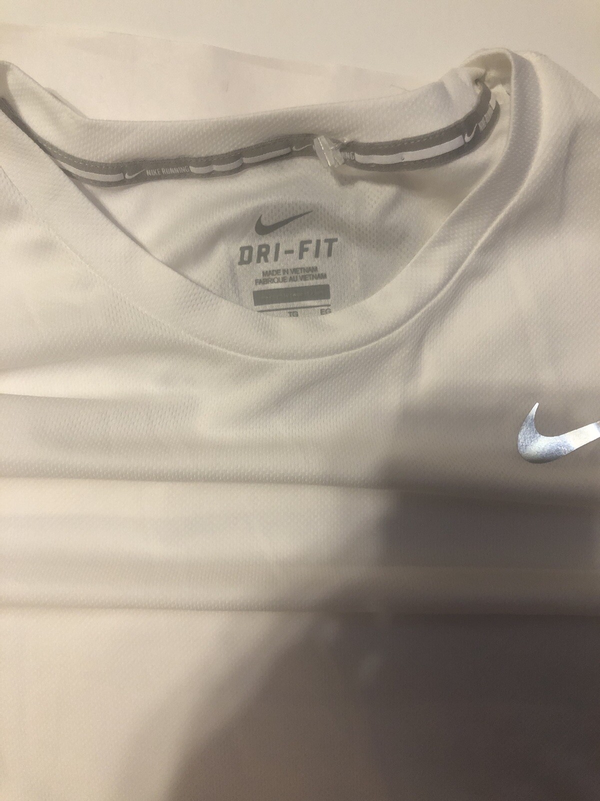 Nike Racer Dri-Fit Running training Shirt men's SZ XL 644396-102 White gallery