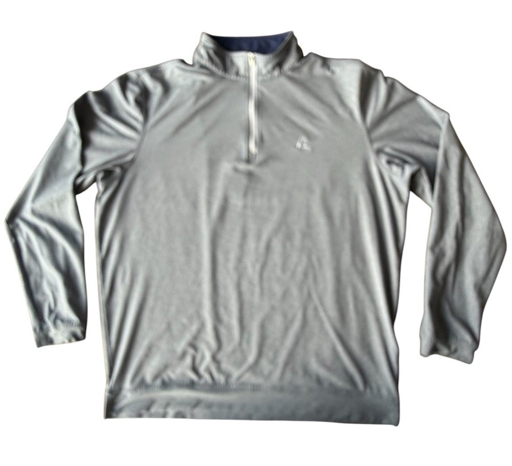 Rhoback Men's Quarter Zip Pullover Mens XL Navy Blue Heather