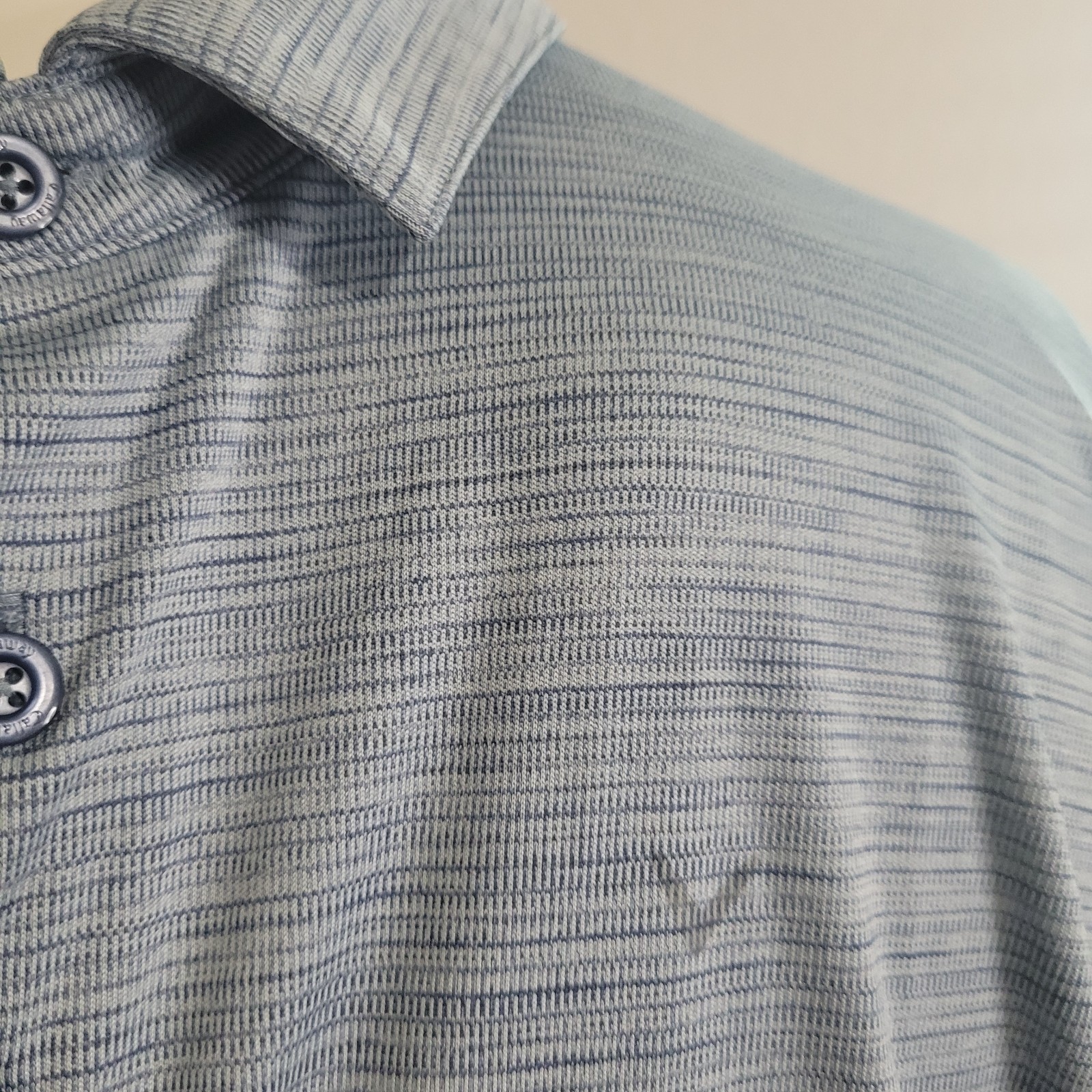 Callaway Opti Dri Large polo button athletic top shirt collar lightweight blue gallery