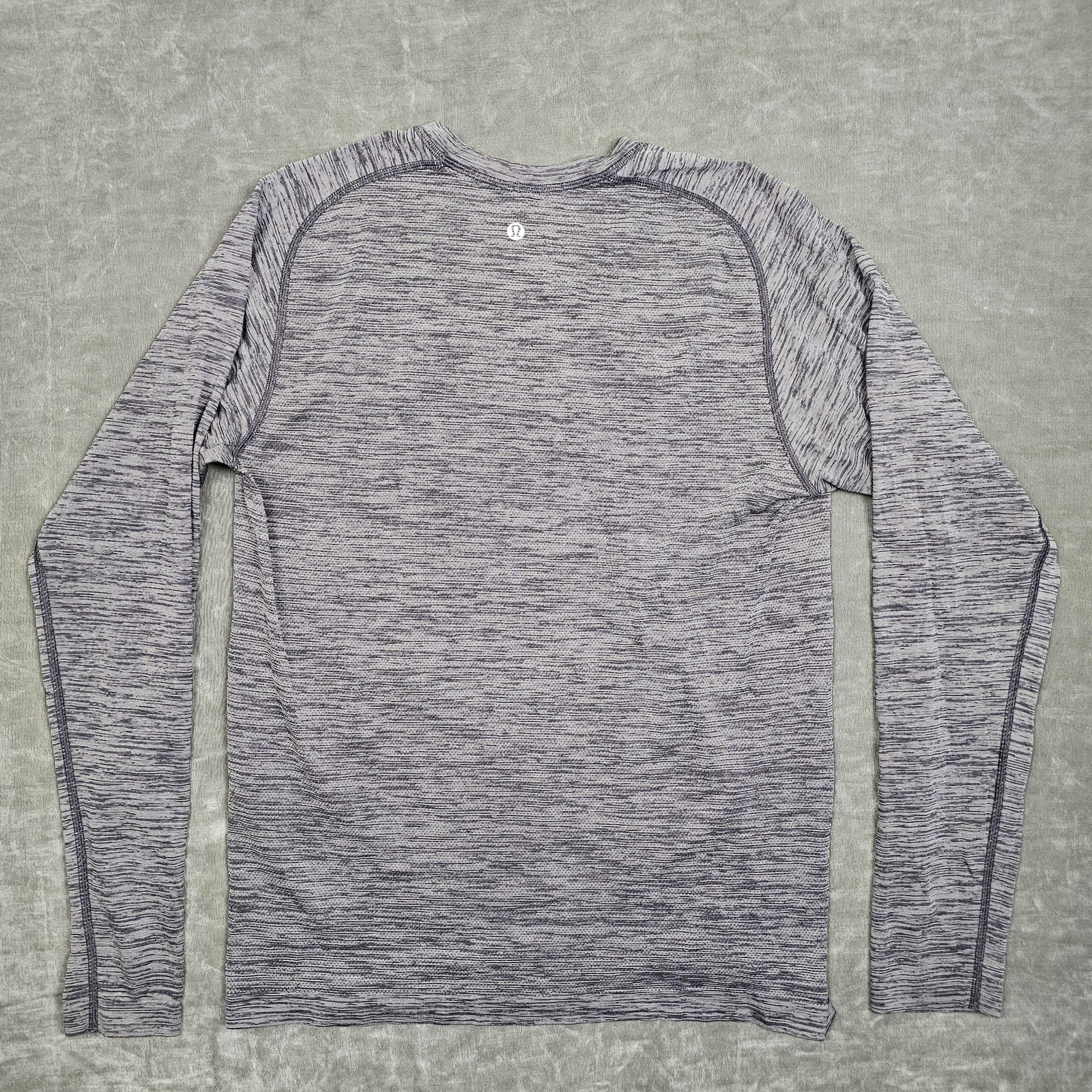 Lululemon Shirt Mens Medium Gray Long Sleeve Raglan Athletic Running Top gallery