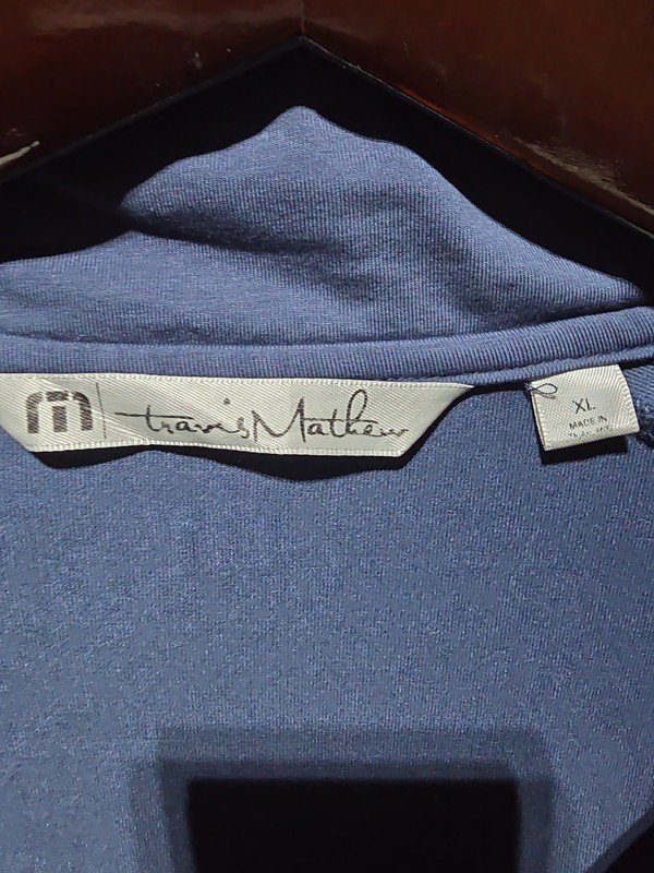 Travis Matthew Pullover Men's Extra Large Blue Golf Performance Stretch Pocket gallery