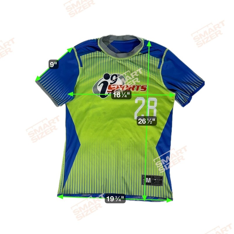 Augusta Sportswear i9 Sports Jersey Mens Medium Blue Green Reversible #28 Bike gallery