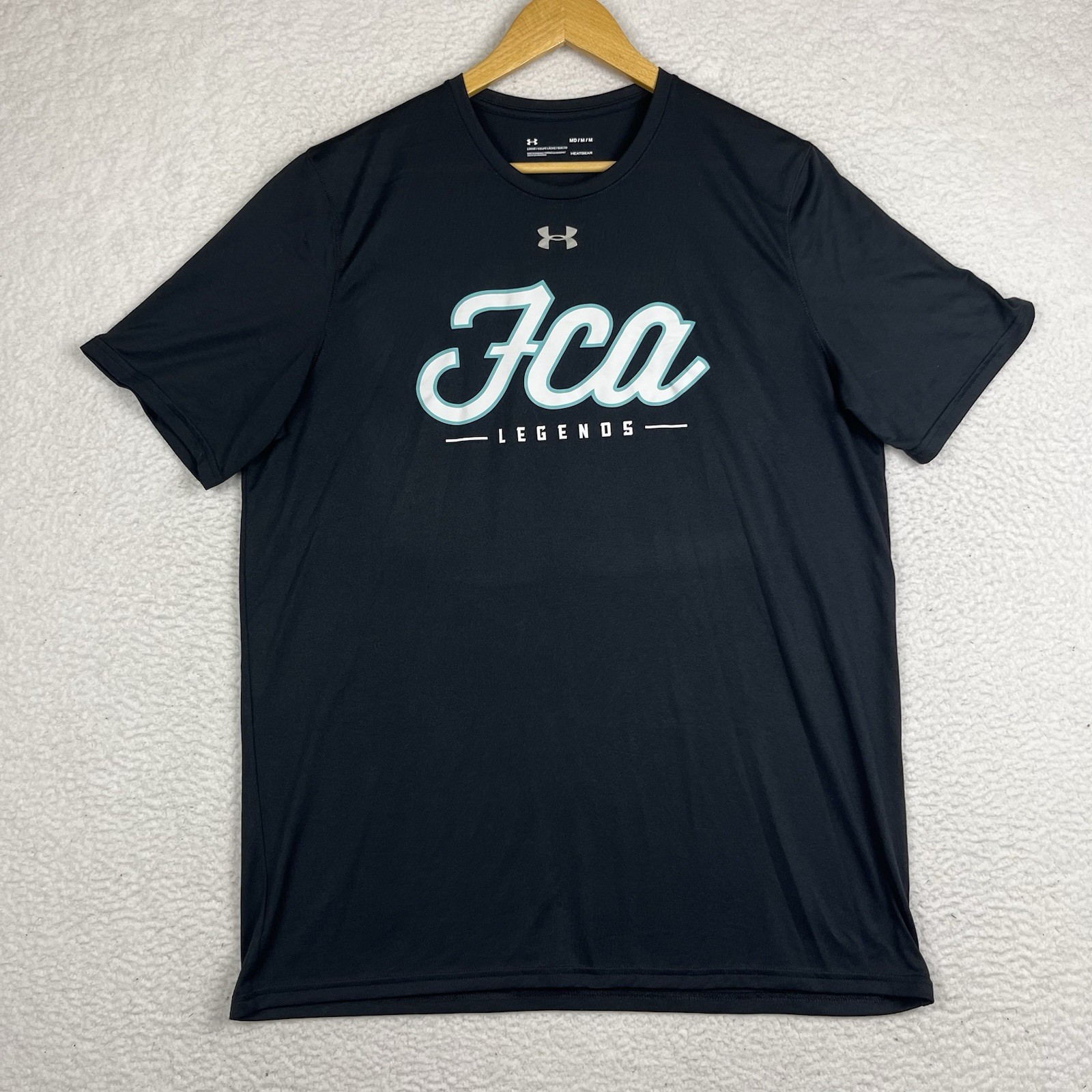 Under Armour FCA Legends T Shirt Men Medium Black HeatGear Short Sleeve Sport gallery