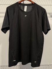 Fabletics Men’s XL Black O2 Training Performance Breathable Reflective T-Shirt
