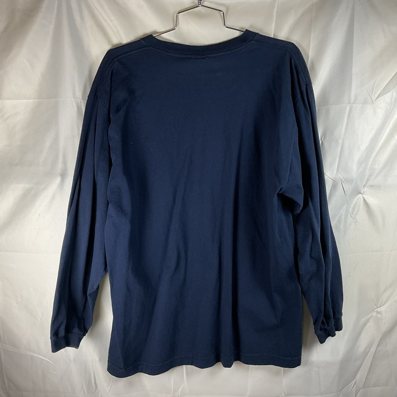 Long Sleeve Shirt Large Blue Cotton Made By Windridge One Pocket Stretch Cuffs gallery