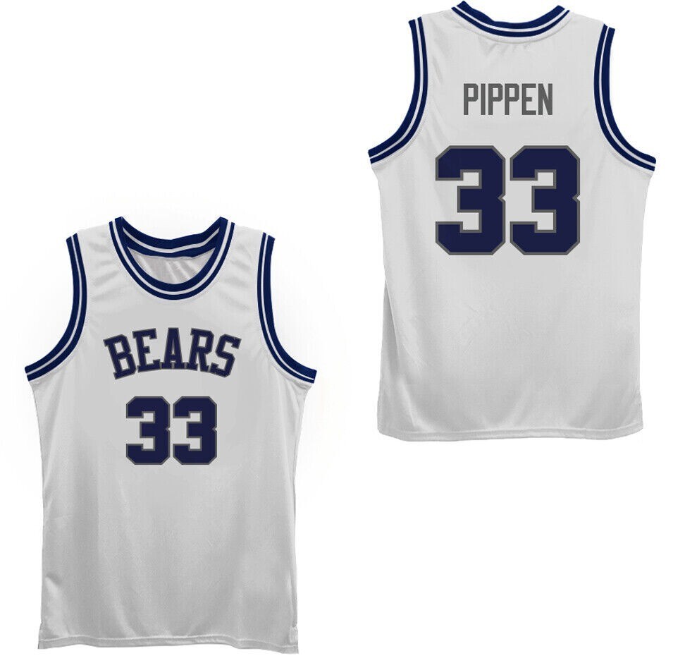 Throwback Scottie #33 High School Basketball Jersey Bears Sewn Hip Hop Custom gallery