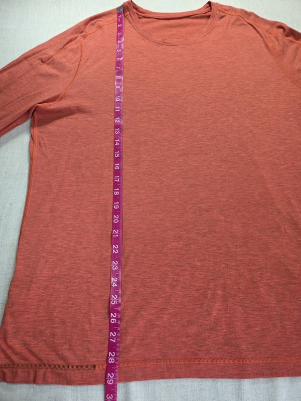 Lululemon Metal Vent Tech Long Sleeve Shirt Mens Large Rust Orange gallery