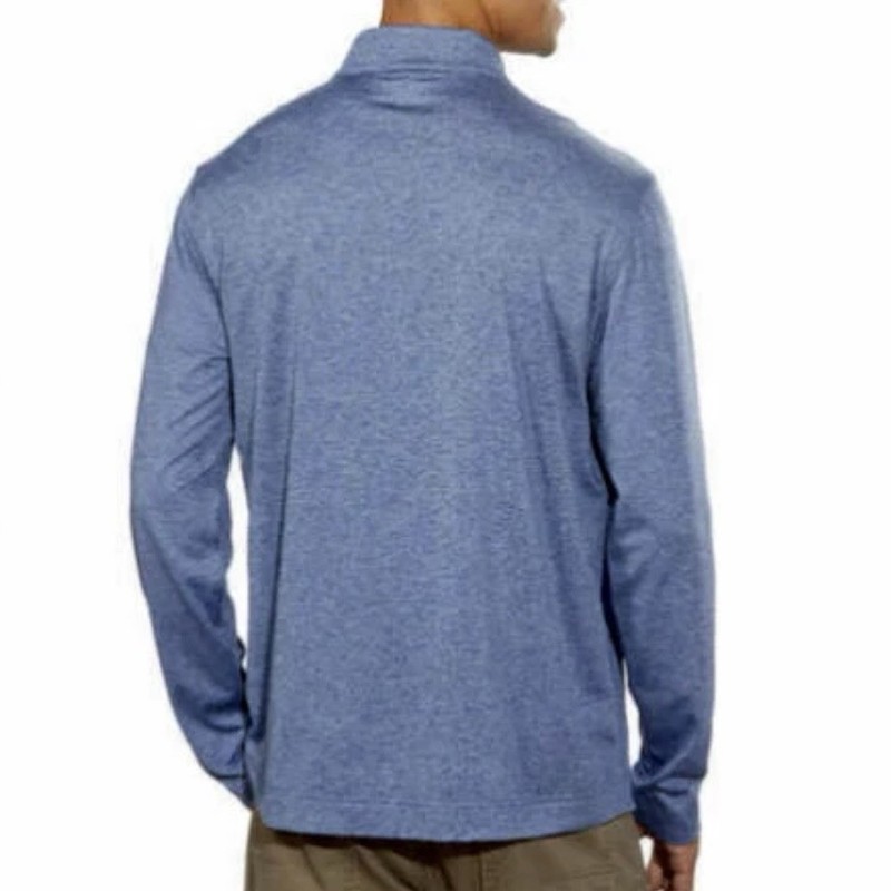 Greg Norman Tech Active Quarter Zip Pullover Blue Mens XL Shark Logo Long Sleeve gallery