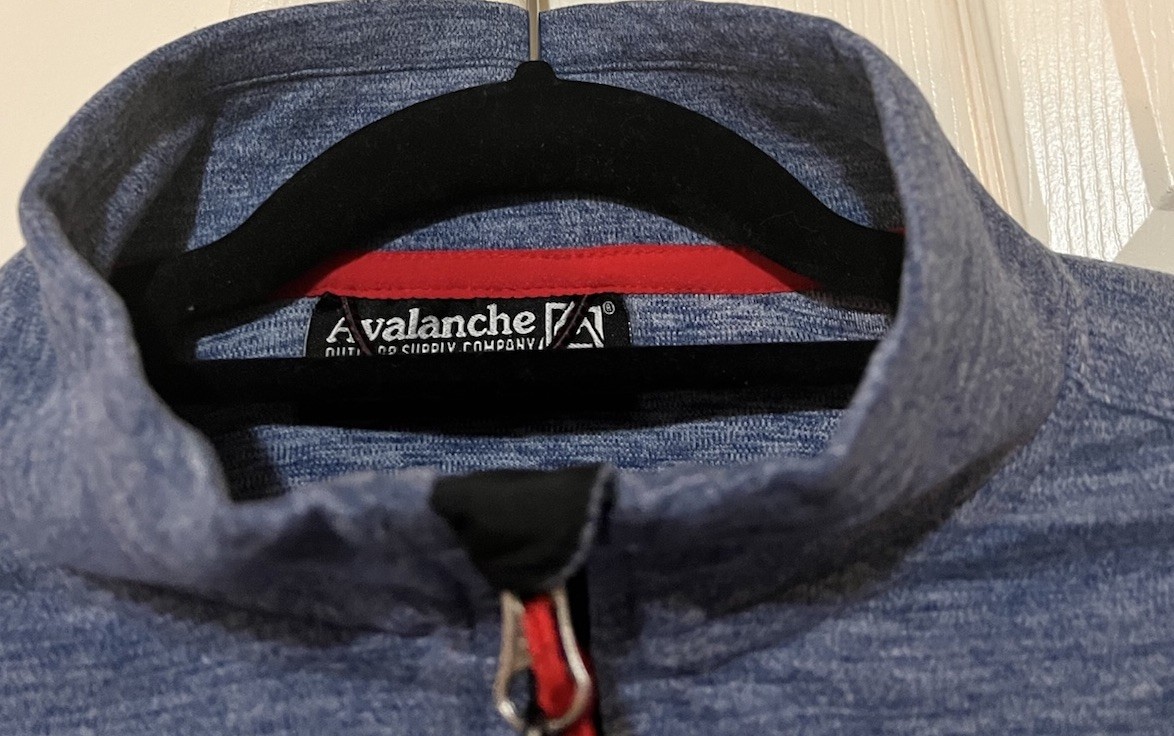 Avalanche Men's Quarter Zip Top Pullover Sweater 1/4 Zip Shirt Blue Medium gallery