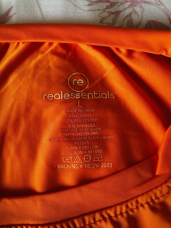 NEW Orange Long Sleeve Performance Fishing Shirt UPF50+ Sun Protection Size L gallery