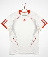 Adidas Adipower Tennis Shirt X30793 – XL: Reddish Orange & White, ClimaCool