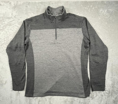 Kuhl Sweater Mens XL Gray Quarter Zip Pullover Born In The Mountains Performance