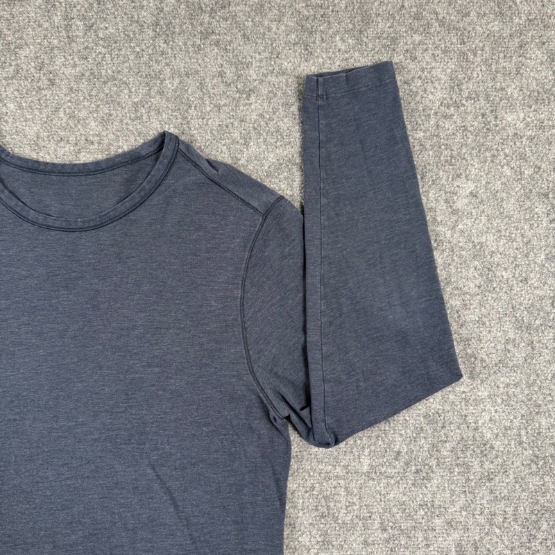 Lululemon Commission Shirt Small Long Sleeve Gray Athletic Training Casual Men's gallery