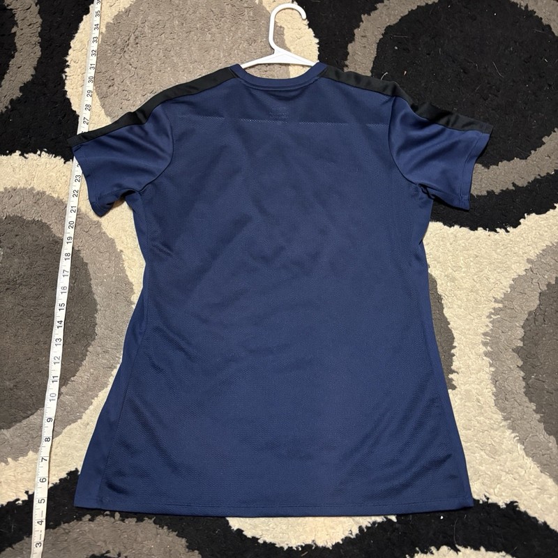 Nike Dri-FIT Men's Short Sleeve Crew Neck Jersey T-Shirt Blue/Black size L gallery