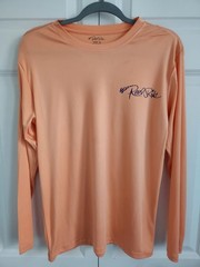 Solid Color Peach Performance Shirt UV/SPF Sz Small